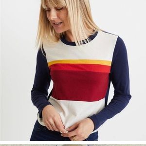 Marine layer cropped long sleeve t size M